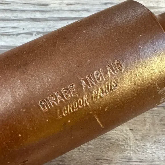 Antique Stoneware Bottle Garage Anglais London Paris Apothecary Vase - Picture 2 of 7